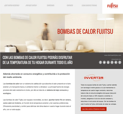 Fujitsu Aire Acondicionado presenta un nuevo microsite específico para las bombas de calor